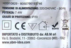 Photo de l’avis officiel: IDEA IDEA’S CHRISTMAS 180 LED  MINILUCCIOLE Chaînes d’éclairage — risque: Choc électrique