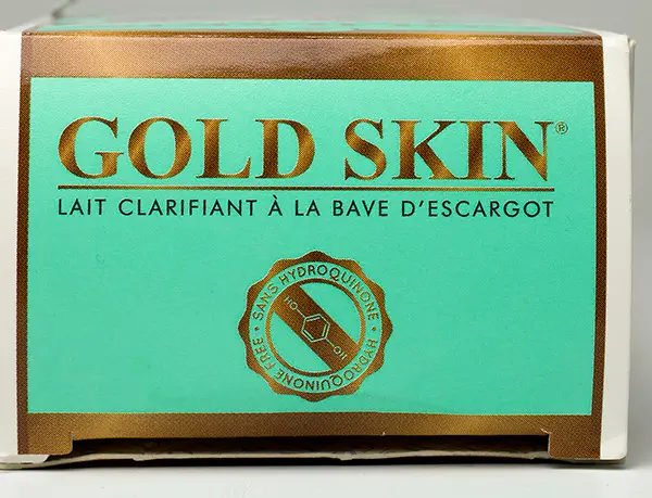 Foto do aviso oficial: Gold Skin Gold Skin Clarifying Body Lotion with Snail Slime Creme de clareamento da pele — risco: Químico