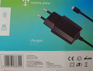 Photo from the official notice: me&amp;my phone Charger 2.1A usb charger — burns & fire risk