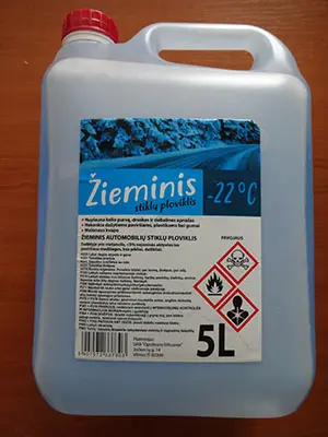 Foto dell’avviso ufficiale: Žieminis stiklų ploviklis -22°C Fluido lavaggio parabrezza auto — rischio: Rischio chimico