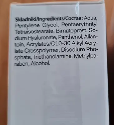 Zdjęcie z oficjalnego zgłoszenia: OCEANIC 4 LONG LASHES; SERUM PRZYSPIESZAJACE WZROST RZES / EYELASH SERUM Serum do rzęs — ryzyko: Chemiczne