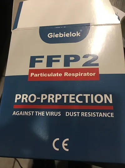 Photo from the official notice: Giebielok® Particulate Respirator FFP2 PRO - SERIES particle filter mask — health risk