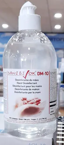 Photo from the official notice: SANIBIOK Desinfetante de mãos (Hand disinfectant) — health risk
