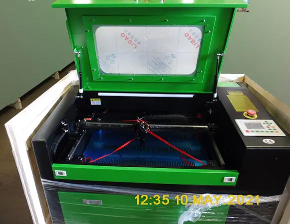Photo from the official notice: Laser engraving machine — damage to sight risk (A12/01190/21)