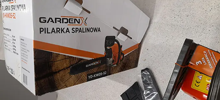 Foto do aviso oficial: GARDENX Pilarka spalinowa Motosserra — risco: Cortes & Ferimentos