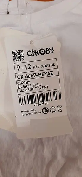Foto aus der offiziellen Meldung: Cikoby Kinderbluse — Risiko: Ersticken