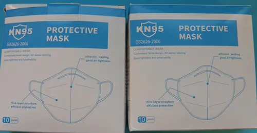 Photo de l’avis officiel: Fujian KN95 PROTECTIVE MASK Masque filtre à particules — risque: Risque sanitaire/autre