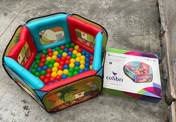 Photo de l’avis officiel: Colibrì BOX 100 Palline Piscine de jouets — risque: Risque chimique