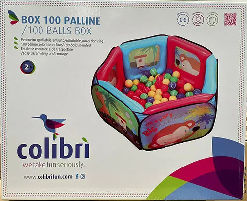 Photo de l’avis officiel: Colibrì BOX 100 Palline Piscine de jouets — risque: Risque chimique