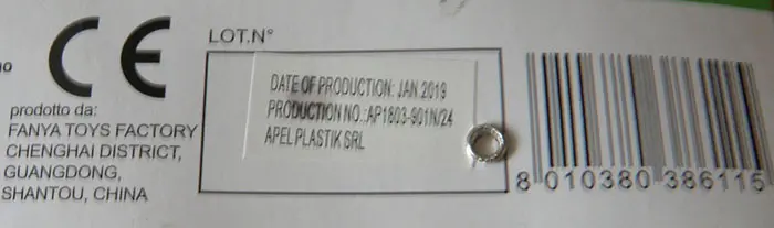 Photo de l’avis officiel: APEL PLASTIK MORBIDONI Ensemble de jouets pour bain — risque: Étouffement (A12/01259/21)
