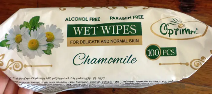 Photo de l’avis officiel: OTPIMAL Wet Wipes Chamomile LINGETTES HUMIDES — risque: Risque chimique & Risque sanitaire/autre