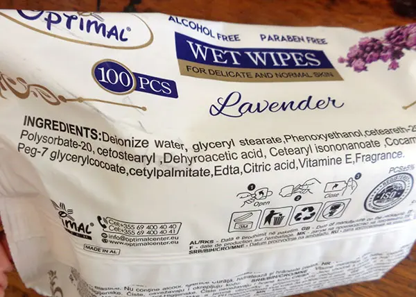 Foto dell’avviso ufficiale: Optimal Wet Wipes Levender SALVIETTE UMIDE — rischio: Rischio chimico & Rischio per la salute / altro