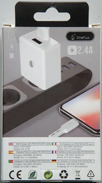 Photo de l’avis officiel: OnePlus USB Wall Charger Chargeur USB — risque: Choc électrique