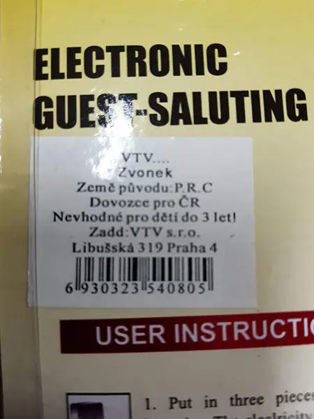 Photo from the official notice: Intelligent Zvukové čidlo Intelligent audio sensor — environment risk