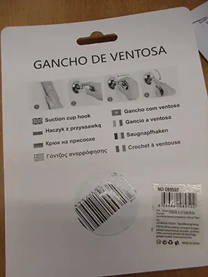 Photo de l’avis officiel: GANCHO DE VENTOSA Crochets en plastique — risque: Risque chimique
