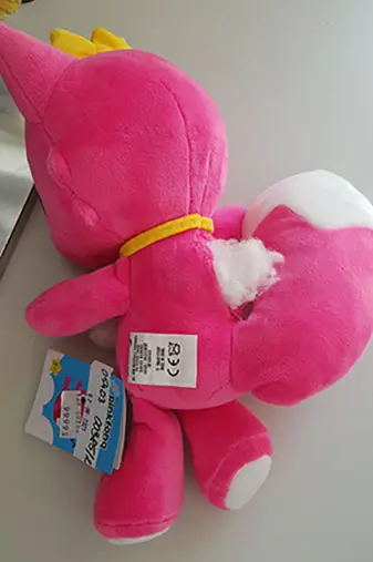 Photo from the official notice: PINK FONG - Soft toy — choking risk