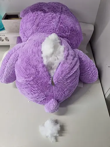 Photo de l’avis officiel: Purple Bear Jouet doux — risque: Étouffement