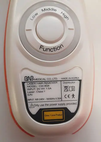 Foto do aviso oficial: Benus Personal Laser Hair Remover System Depilador a laser — risco: Lesões oculares