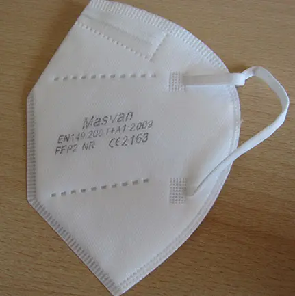 Foto aus der offiziellen Meldung: Masvan FFP2 non-medical protective mask Partikelfiltermaske — Risiko: Gesundheitsrisiken/Sonstige