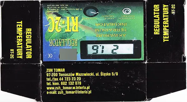 Foto do aviso oficial: ZUH TOMAR Regulator RT-2C Termostato — risco: Choque elétrico