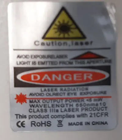 Foto aus der offiziellen Meldung: HT Supplies Laserpoiner Laserpointer — Risiko: Sehschaden