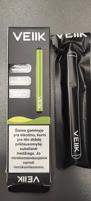 Photo de l’avis officiel: VEIIK E-cigarette „VEIIK Lemon Citron“, 1,5 ml, 20 mg/ml Cigarette électronique — risque: Risque chimique