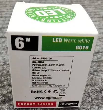 Foto do aviso oficial: Egma Lâmpada — risco: Choque elétrico