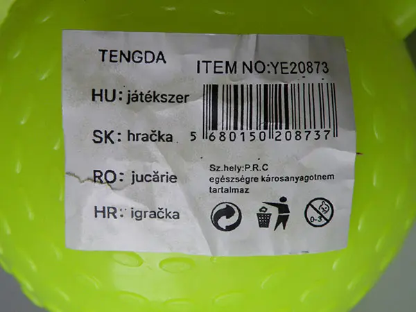 Foto do aviso oficial: Tengda játékszer/ hracka Brinquedo de chocalho — risco: Engasgamento