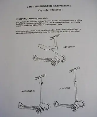 Foto dell’avviso ufficiale: Scooter Scooter giocattolo — rischio: Lesioni (A12/01498/21)
