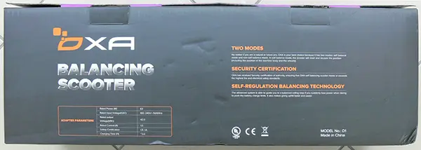 Photo from the official notice: OXA BALANCING SCOOTER self-balancing scooter (hoverboard) — burns & fire risk