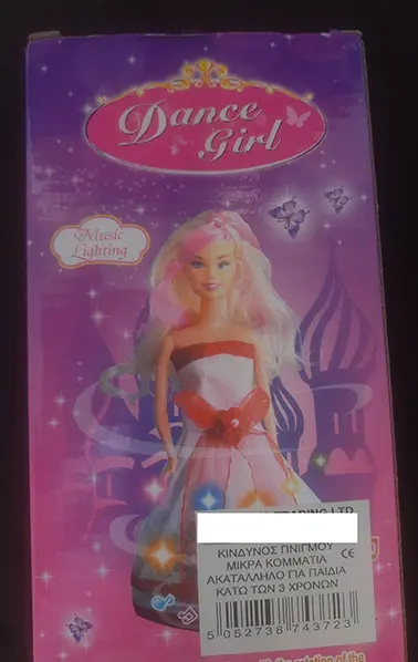 Photo de l’avis officiel: Dance Girl Poupée en plastique — risque: Risque chimique