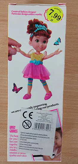 Foto do aviso oficial: Fancy Nancy Boneca de plástico — risco: Químico (A12/01529/21)