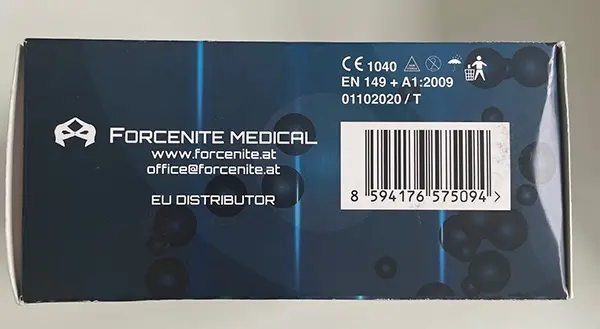 Foto aus der offiziellen Meldung: TEX-TECH FFP2 respiratory mask high filtration efficiency Partikelfiltermaske — Risiko: Gesundheitsrisiken/Sonstige