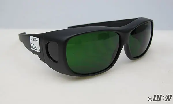Foto aus der offiziellen Meldung: Laserschutzbrille — Risiko: Sehschaden (A12/01559/21)