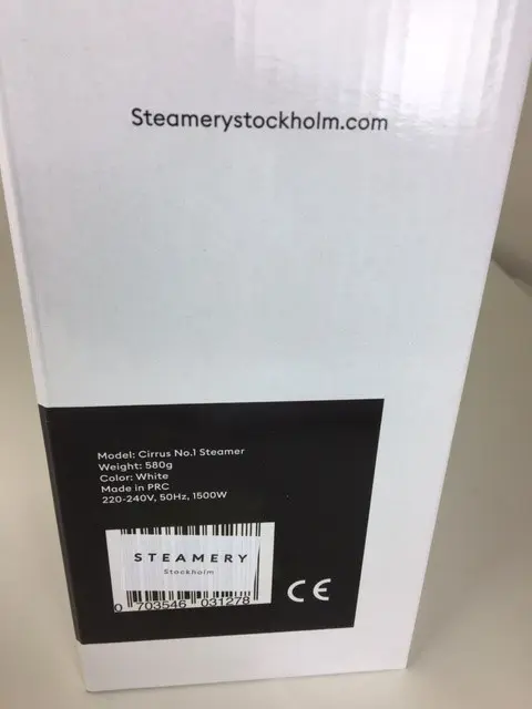 Foto aus der offiziellen Meldung: Steamery AB Steamer Stoffdampfer — Risiko: Umwelt