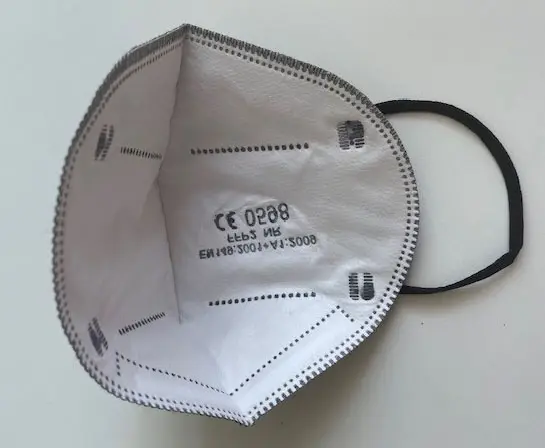 Foto uit de officiële melding: Dust Mask Partikelfiltrierende Halbmaske FFP2 Het masker van het deeltjefilter — risico: Gezondheidsrisico/overige