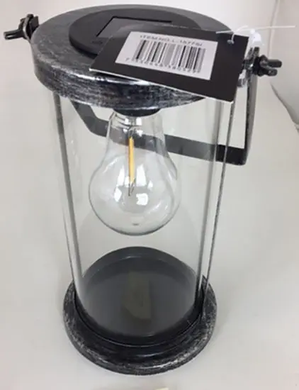 Photo from the official notice: Lykta solcell solar cell driven lantern — environment risk