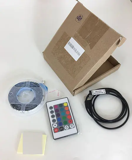 Foto uit de officiële melding: 5 V LED strip light bar — risico: Milieu