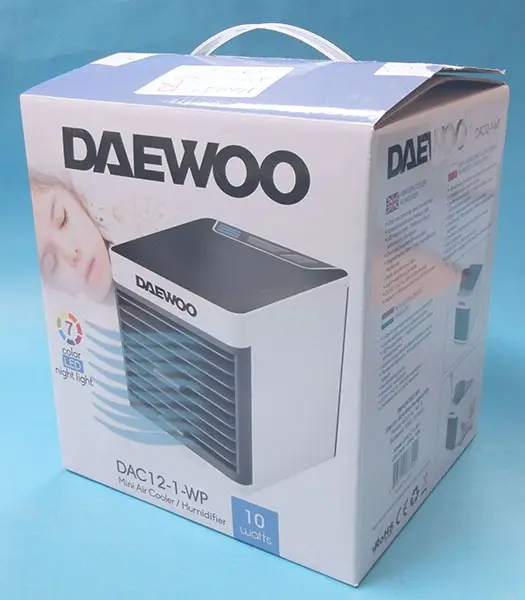 Photo de l’avis officiel: Daewoo Mini Air Cooler/Humidifier Humidificateur d’air — risque: Choc électrique & Risque microbiologique