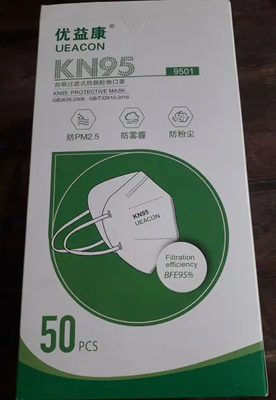 Photo de l’avis officiel: UEACON KN95 Protective mask Masque filtre à particules — risque: Risque sanitaire/autre