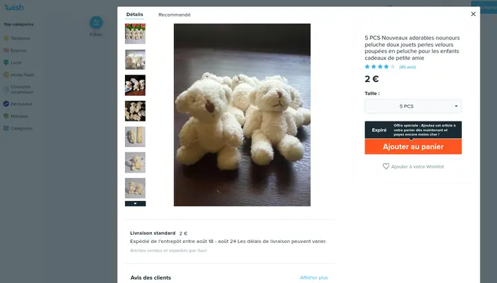 Foto aus der offiziellen Meldung: Teddybär — Risiko: Ersticken (A12/01685/21)