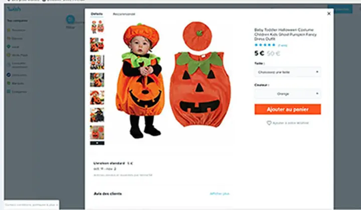 Photo de l’avis officiel: Costume de fantaisie pour enfants — risque: Étouffement & Suffocation