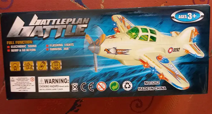 Foto do aviso oficial: Battleplan Battle Plano elétrico do brinquedo — risco: Ambiente