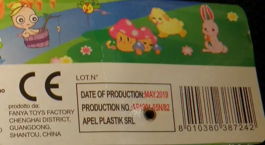 Photo de l’avis officiel: APEL PLASTIK MORBIDONI Ensemble de jouets de bain — risque: Étouffement (A12/01669/21)