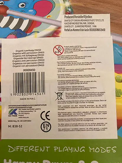 Foto dell’avviso ufficiale: Nanguo Baby Toys PEDAGOGISKA PIANO MED TRUMMA TILL BARN Pianoforte e tamburo giocattolo elettrico — rischio: Ambiente