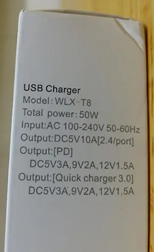 Photo de l’avis officiel: 10 port USB 50W intelligent charger / USB charger Chargeur USB — risque: Choc électrique