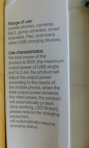 Photo de l’avis officiel: 10 port USB 50W intelligent charger / USB charger Chargeur USB — risque: Choc électrique