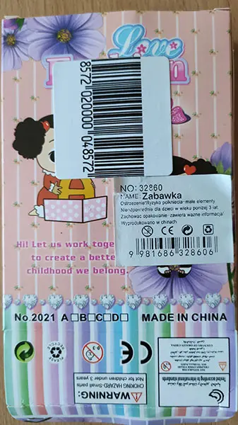 Foto dell’avviso ufficiale: Love Fashion ...Beautiful Baby... Bambola di plastica — rischio: Rischio chimico