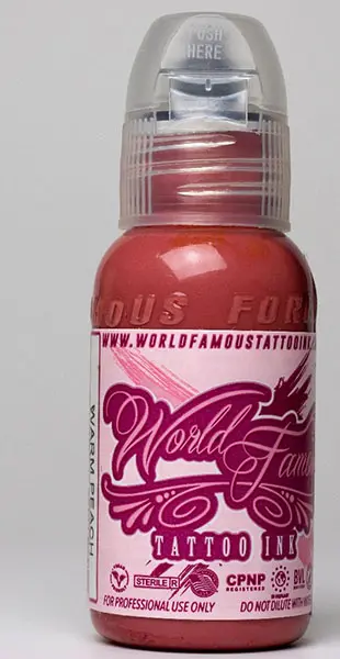 Zdjęcie z oficjalnego zgłoszenia: World Famous Tattoo Ink World Famous Tattoo Ink Warm Peach Atrament do tatuażu — ryzyko: Chemiczne