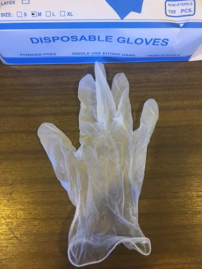 Photo de l’avis officiel: Luvas descartáveis Gants en vinyle jetables — risque: Risque sanitaire/autre